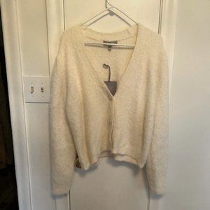 Marled Reunited Fuzzy V Neck Cardigan Sweater